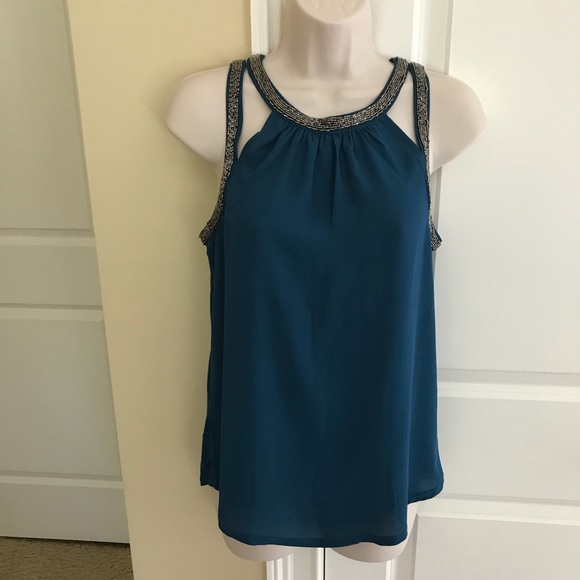 Express Tops - 🆕list beautiful beaded cut out top S